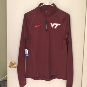 BRAND NEW Nike VA TECH Woman’s Medium FB 1/2 Zip